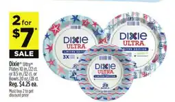 Dollar General Dixie Ultra Plates 10 in./22 ct. or 8.5 in./32 ct. or Bowls 20 oz./28 ct offer