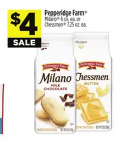 Dollar General Pepperidge Farm Milano 6 oz. ea. or Chessmen 7.25 oz. ea offer