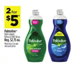 Dollar General Palmolive Dish Liquid Ultra or OXY 18 oz offer