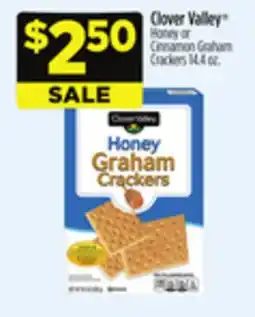 Dollar General Clover Valley Honey or Cinnamon Graham Crackers offer