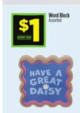Dollar General Word Block offer