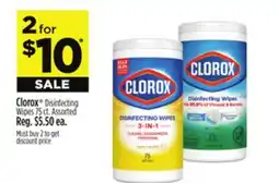 Dollar General Clorox Disinfecting Wipes 75 ct offer