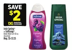 Dollar General Irish Spring or Softsoap Body Wash offer
