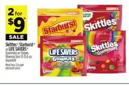 Dollar General Skittles ,Starburst or LIFE SAVERS Gummies or Chews Sharing Size offer