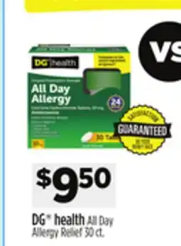 Dollar General DG health All Day Allergy Relief offer