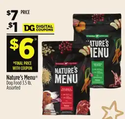 Dollar General Nature's Menu Dog Food offer