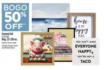 Dollar General Framed Art offer