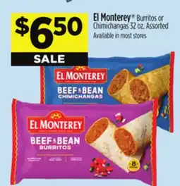 Dollar General El Monterey Burritos or Chimichangas offer