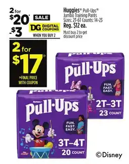 Dollar General Huggies Pull-Ups Jumbo Training Pants offer