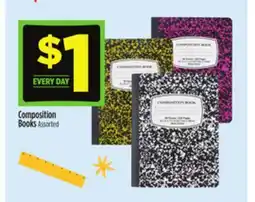 Dollar General Composition Books Assorted offer