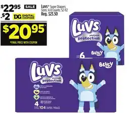 Dollar General Luvs Super Diapers offer