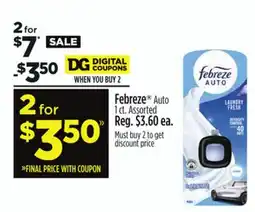Dollar General Febreze Auto offer