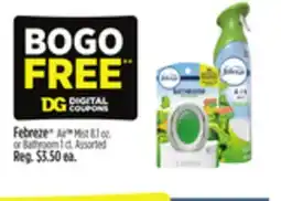 Dollar General Febreze Air Mist 8.1 oz. or Bathroom 1 ct offer