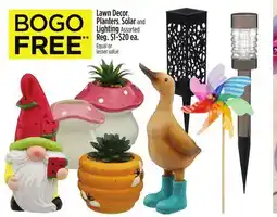 Dollar General Lawn Decor Planters, Solar and Lighting offer