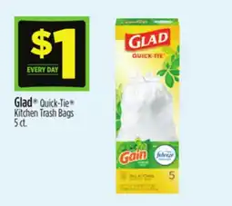 Dollar General Glad Quick-Tie Kitchen Trash Bags offer