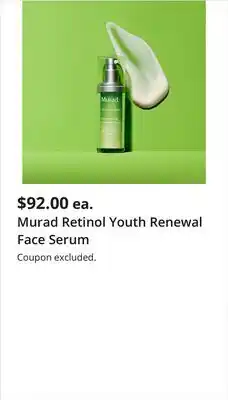 JC Penney Murad Retinol Youth Renewal Face Serum offer