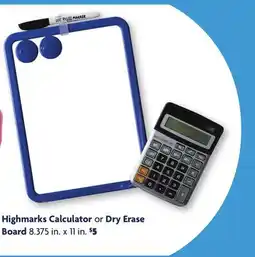 Family Dollar Highmarks Calculator or Dry Erase Board offer