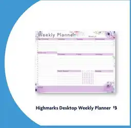 Family Dollar Highmarks Desktop Weekly Planner offer