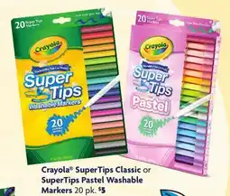 Family Dollar Crayola SuperTips Classic or SuperTips Pastel Washable Markers offer