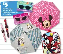 Family Dollar Kids' Character Watches, Mini Backpacks, Sunglasses, or Umbrellas offer