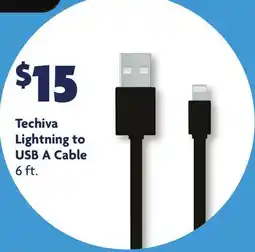Family Dollar Techiva Lightning to USB A Cable offer