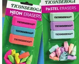 Family Dollar Ticonderoga Pastel or Neon Erasers offer