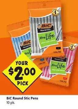 Family Dollar BiC Round Stic Pens offer
