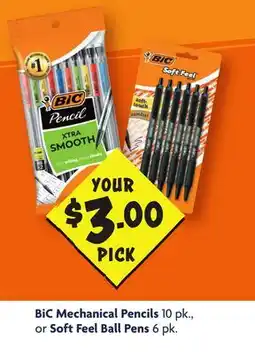 Family Dollar BiC Mechanical Pencils 10 pk., or Soft Feel Ball Pens 6 pk offer