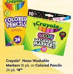 Family Dollar Crayola Neon Washable Markers 10 pk. or Colored Pencils offer