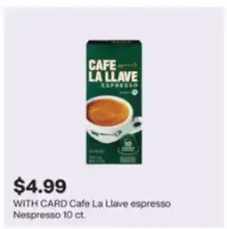 CVS Cafe La Llave espresso Nespresso offer