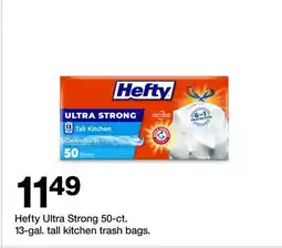 Target Hefty Ultra Strong 50 Ct. 13-gal. tall kitchen trash bags offer