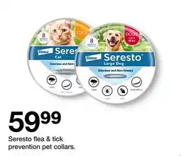 Target Seresto flea & tick prevention pet collars offer