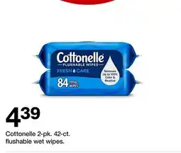 Target Cottonelle 2-pk. 42-ct. flushable wet wipes offer