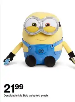 Target Despicable Me Bob weighted plush offer