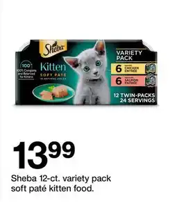 Target Sheba 12 ct. variety pack soft patΓ© kitten food offer