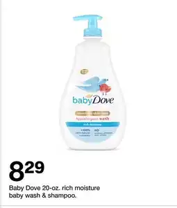 Target Baby Dove 20-oz. rich moisture baby wash & shampoo offer