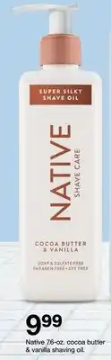Target Native 76-oz. cocoa butter & vanilla shaving oil offer