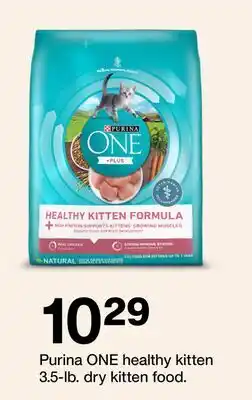 Target Purina ONE healthy kitten 3.5-lb. dry kitten food offer