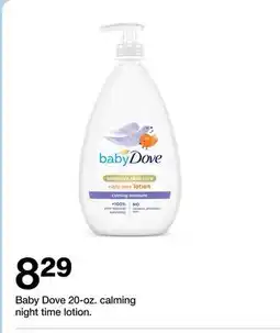 Target Baby Dove 20-oz. calming night time lotion offer