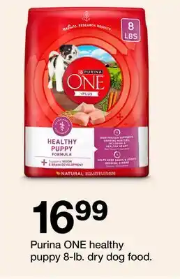 Target Purina ONE healthy puppy 8-lb. dry dog food offer