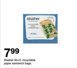 Target Stasher 50 CT recyclable paper sandwich bags offer