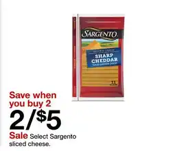 Target Select Sargento sliced cheese offer
