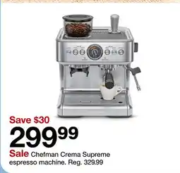 Target Chefman Crema Supreme espresso machine offer