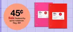 Target Dealworthy spiral notebook offer
