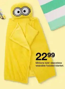 Target Minions kids' sleeveless wearable hooded blanket offer