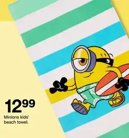 Target Minions kids' beach towel offer