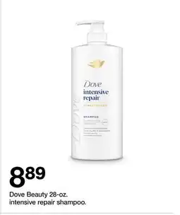 Target Dove Beauty 28-oz. intensive repair shampoo offer