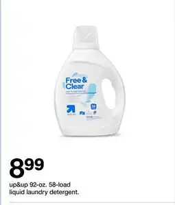 Target up&up 92-oz. 58-load liquid laundry detergent offer