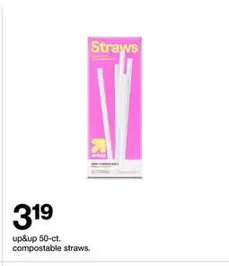 Target up&up 50 CT compostable straws offer