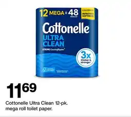 Target Cottonelle Ultra Clean 12-pk. mega roll toilet paper offer